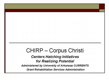 CHIRP Corpus Christi