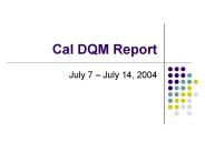 Cal DQM Report