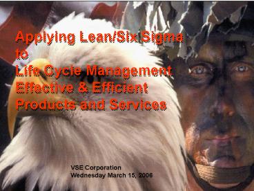 Applying LeanSix Sigma