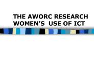 THE AWORC RESEARCH WOMEN