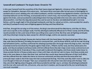 Cynewulf and Cyneheard: The Anglo-Saxon Chronicle 755