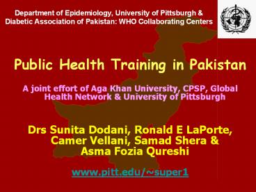 Department of Epidemiology, University of Pittsburgh