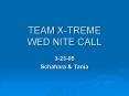 TEAM XTREME WED NITE CALL PowerPoint PPT Presentation
