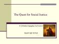 The Quest for Social Justice PowerPoint PPT Presentation