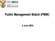 Public Management Watch (PMW)