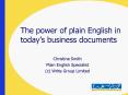 The power of plain English in todays business documents PowerPoint PPT Presentation