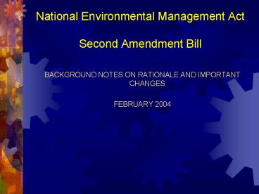 National Environmental Management Act Second Amendment Bill
