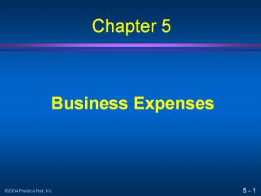 Business Expenses