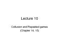 Collusion and Repeated games PowerPoint PPT Presentation
