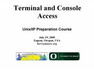 Terminal and Console Access