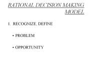 RATIONAL DECISION MAKING MODEL
