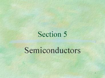 Semiconductors