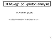 CLASeg1 pol'proton analysis