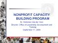 NONPROFIT CAPACITY BUILDING PROGRAM PowerPoint PPT Presentation