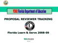 Reviewer Training School Renovation, IDEA and Technology Grants Program Wednesday, November 14, 2001 PowerPoint PPT Presentation