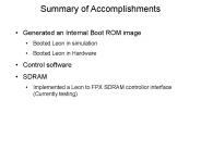Summary of Accomplishments