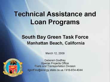 Technical Assistance and Loan Programs