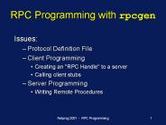 RPC Programming with rpcgen