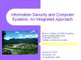 Information Security and Computer Systems: An Integrated Approach PowerPoint PPT Presentation