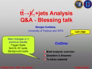 tt?ET jets Analysis Q