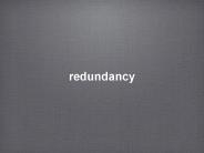 redundancy