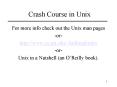 Crash Course in Unix PowerPoint PPT Presentation