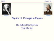 Physics 10: Concepts in Physics