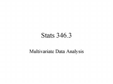 Stats 346'3