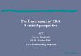 The Governance of ERA A critical perspective PowerPoint PPT Presentation
