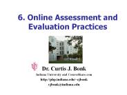6. Online Assessment and Evaluation Practices