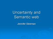 Uncertainty and Semantic web