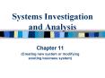 Systems Investigation and Analysis PowerPoint PPT Presentation