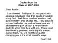Quotes from the Class of 20072008 PowerPoint PPT Presentation