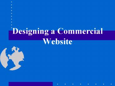 Designing a Commercial Website