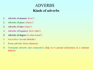ADVERBS