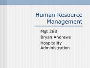 Human Resource Management