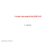 Cosmic run analysis for IFR-LST