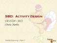 SBD: Activity Design PowerPoint PPT Presentation