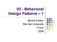 02 - Behavioral Design Patterns  PowerPoint PPT Presentation
