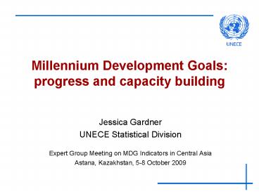 Millennium Development Goals: progress and capacity building