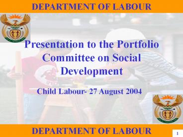 Parliamentary Presentation: Child Labour 