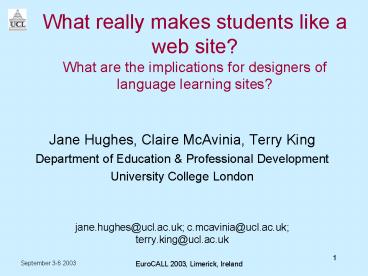 What really makes students like a web site What are the implications for designers of language learn