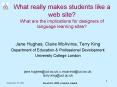 What really makes students like a web site What are the implications for designers of language learn PowerPoint PPT Presentation