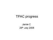 TPAC progress