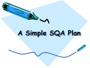 A Simple SQA Plan