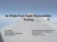 In-Flight Fuel Tank Flammability Testing