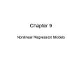 Nonlinear Regression Models PowerPoint PPT Presentation