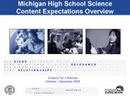 Michigan High School Science Content Expectations Overview