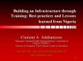 Building an Infrastructure through Training: Best practices and Lessons learned from Nigeria PowerPoint PPT Presentation