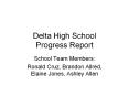 Delta High School Progress Report PowerPoint PPT Presentation